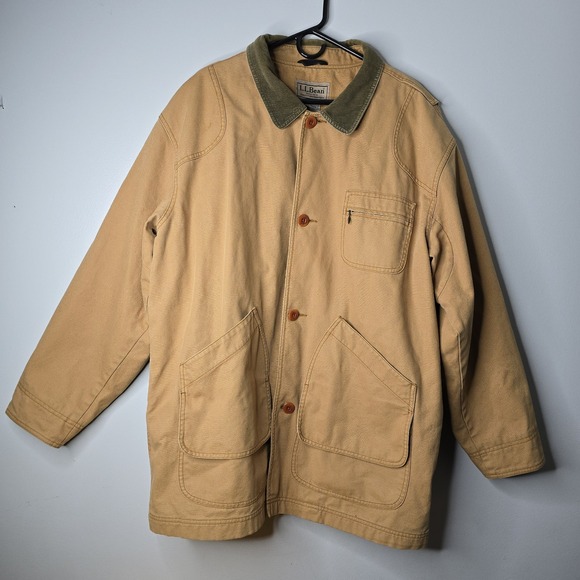 LL Bean Mens Original‎ Field Coat Barn Jacket 0 JV69 Size XXL Tall Plaid Lined - Picture 1 of 9